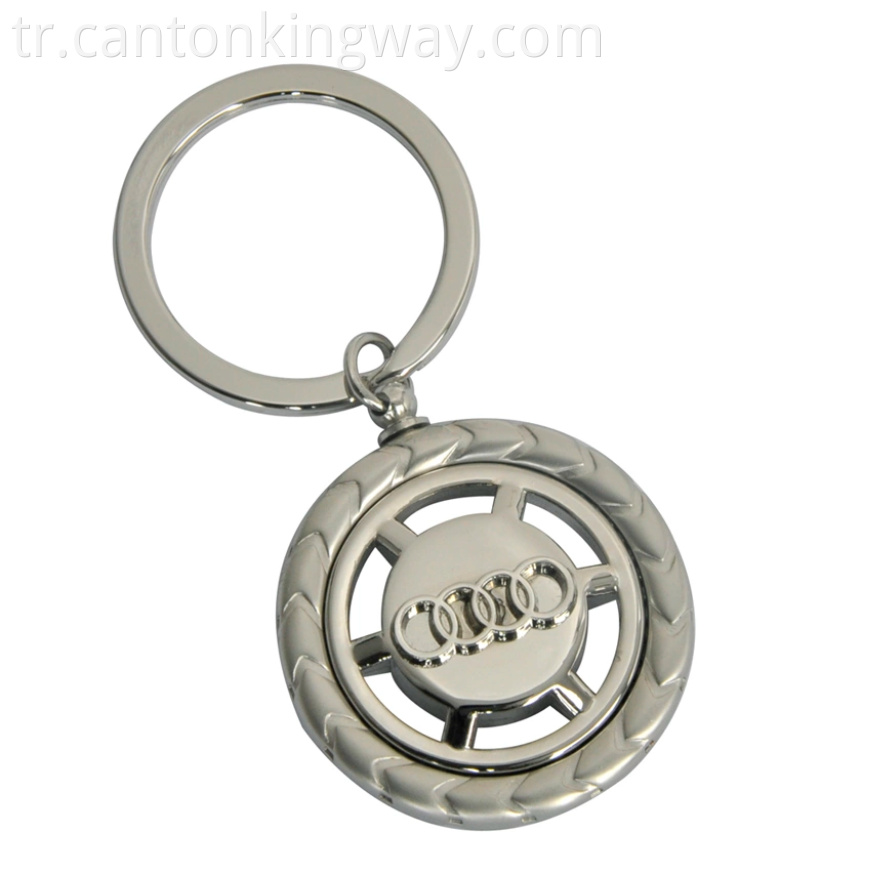 Metal keychain with customizable pattern